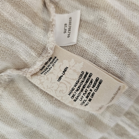 Soft surroundings cascadia striped cardigan 100% linen - Picture 10 of 10